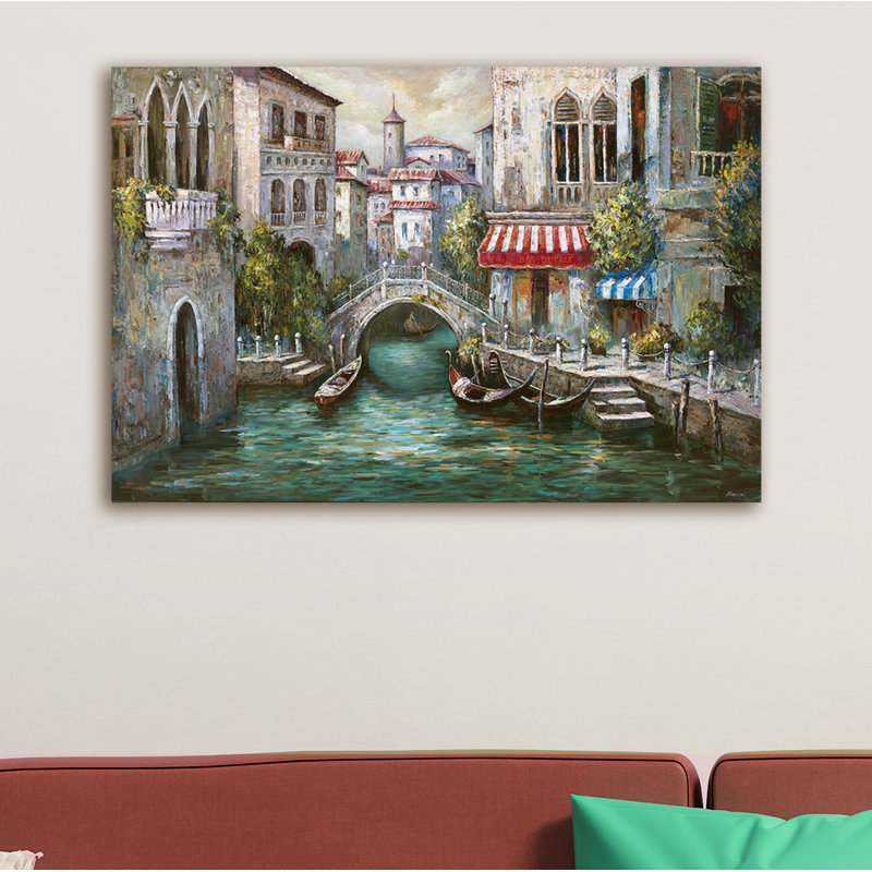 Venice paradise canal, reproduction d’art sur toile, H 24 po x l 30 po x P 1,5 po