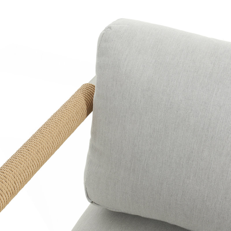 Fauteuil d'extérieur en aluminium avec coussins épais