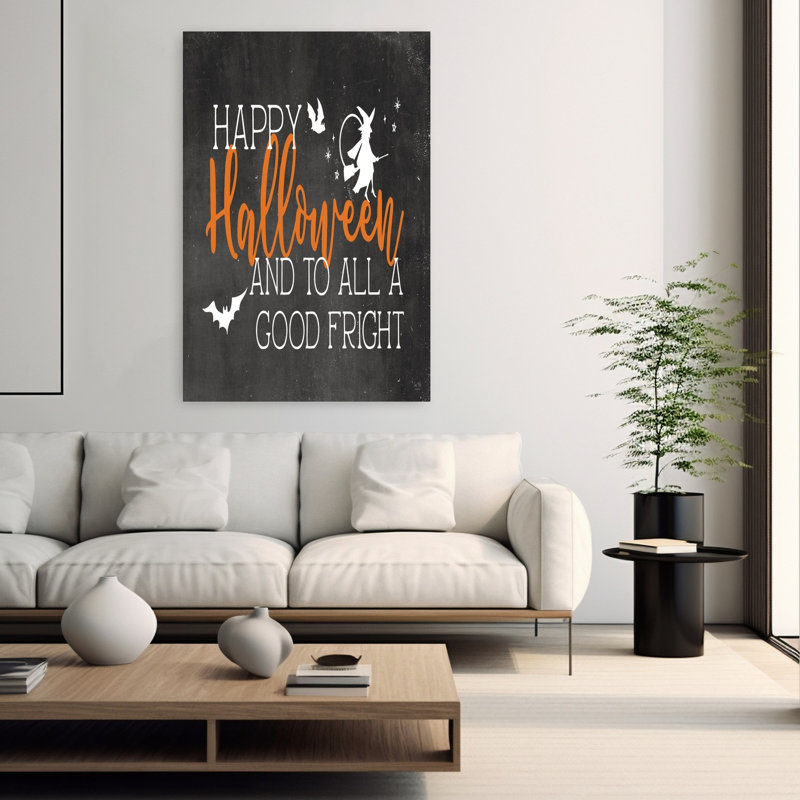 Happy Halloween, art contemporain de chauve-souris, H 40 po x l 60 po