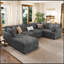 Canapé modulaire en U avec repose-pieds mobile-1113810686