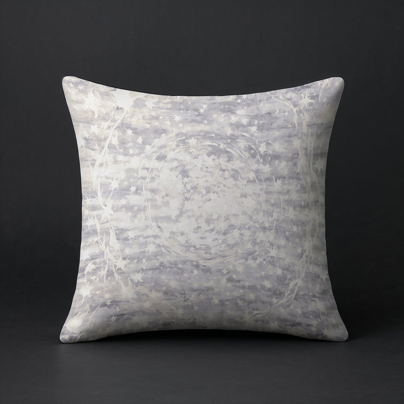 Coussin décoratif intérieur et extérieur Modern, Beige abstrait 8, Carré 16 po