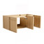 Meuble-lavabo mural 48 po avec lavabo en résine, 3 portes à fermeture douce, chêne original, contreplaqué (KD-PACKING)