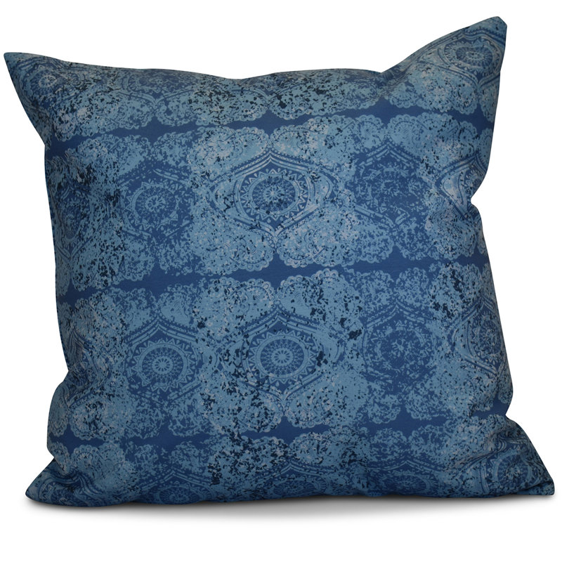 HH Revival Reversible Throw Pillow, Blue, 18" H x 18" W x 2" D