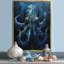 Bleu pieuvre géante créature - créatures marines, art mural salon-703280167-703280175