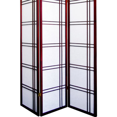 70" 3 Screen "" With Cherry Color - Pine Wood, Foldable For Space Saving, Modern Interior Decoration Efficiency, Room Article