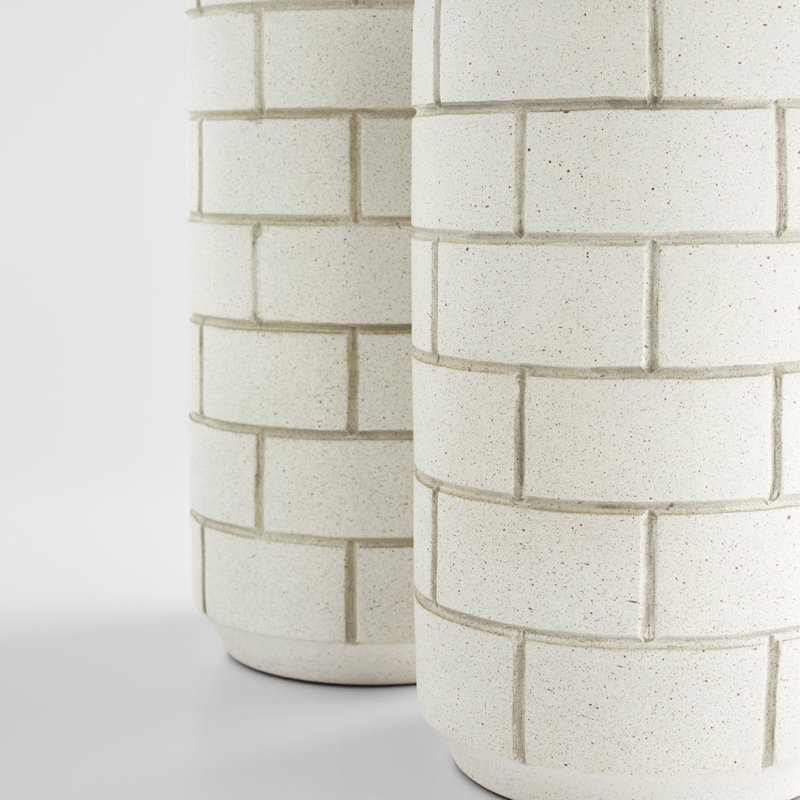 Mason Handmade Ceramic / Porcelain Table Vase, 15" H x 8" W x 8" D