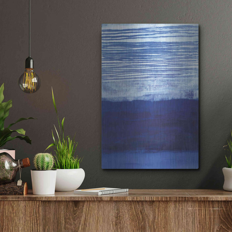 «Blue Haze» par Jo Maye, Red Barrel Studio®, art mural en métal, H 16 po x l 12 po