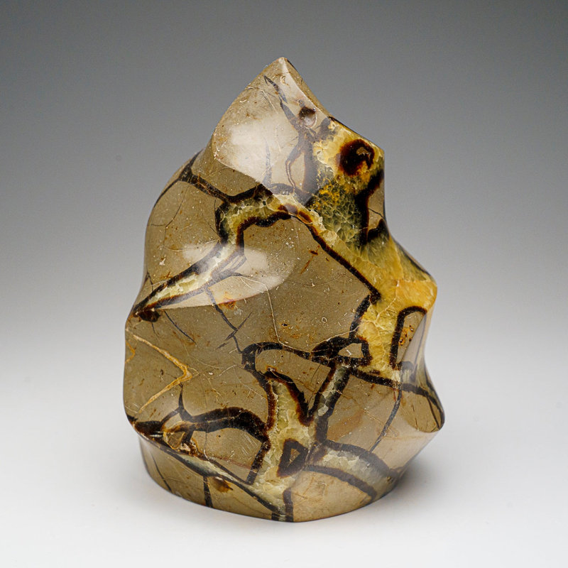 Polished Septarian Flame Freeform From Madagascar (2.1 Lbs)