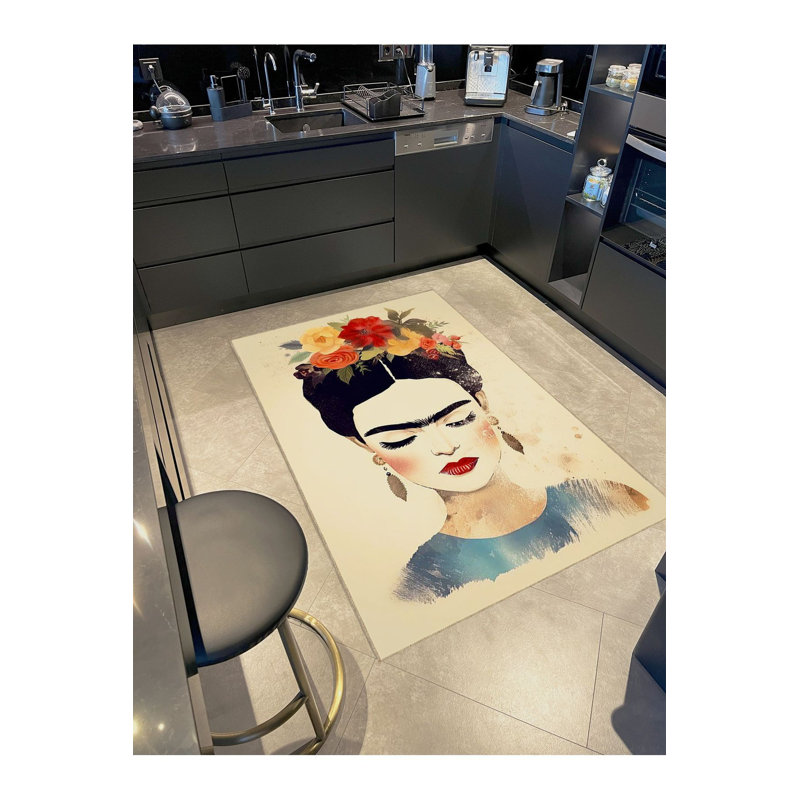 Tapis décoratif lavable à la machine, Rectangle 3 pi 3 po x 4 pi 11 po