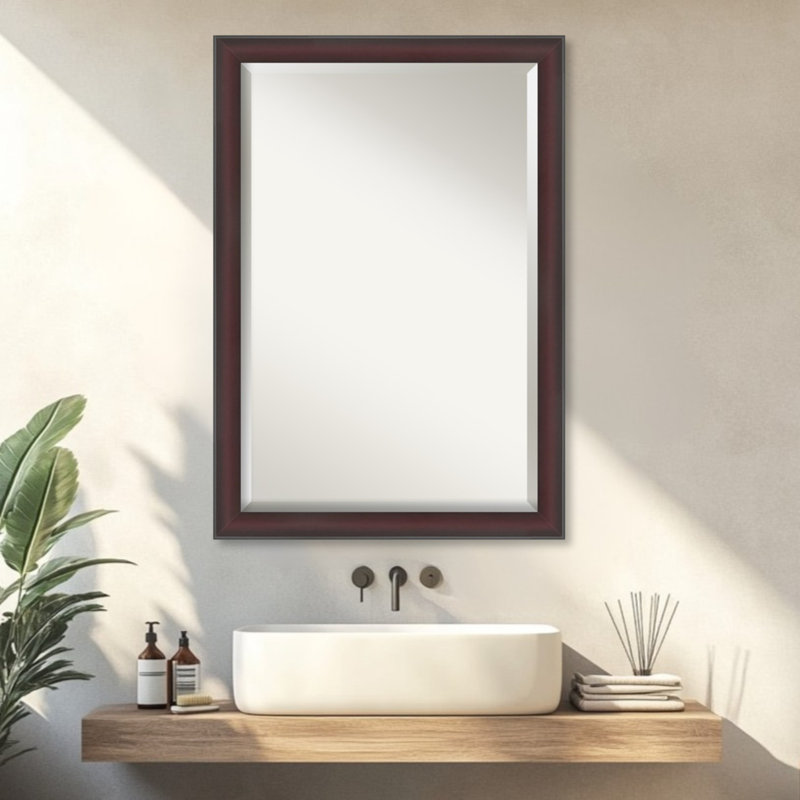 Miroir mural de salle de bain Grand Cherry, 27.75" x 39.75", Cerisier