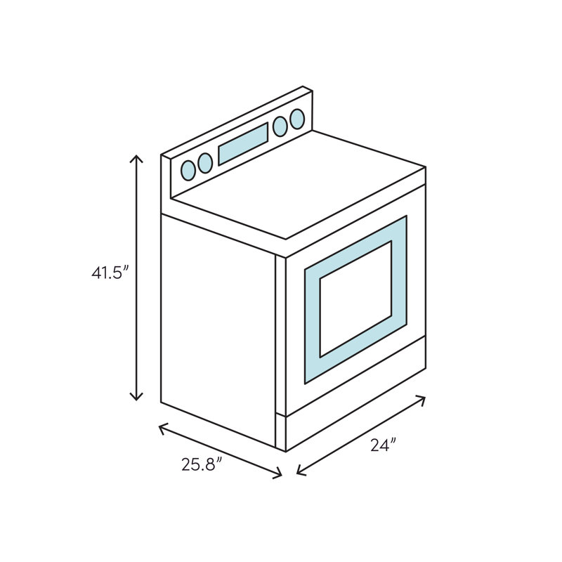 Gamme électrique autoportante 2,9 cu 24 po