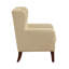 Fauteuil à oreilles classique avec rembourrage capitonné et pieds en bois massif pour un confort d'assise luxueux-487963989