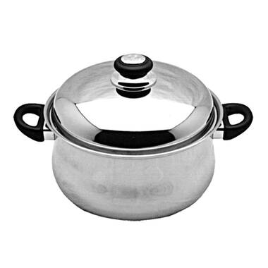 Hamilton Beach Stainless Steel 5-Quart Dutch Oven - Professional Premium  Tri-Ply Oven Safe Induction Stock Pot with Ergonomic Handle & Glass Lid 