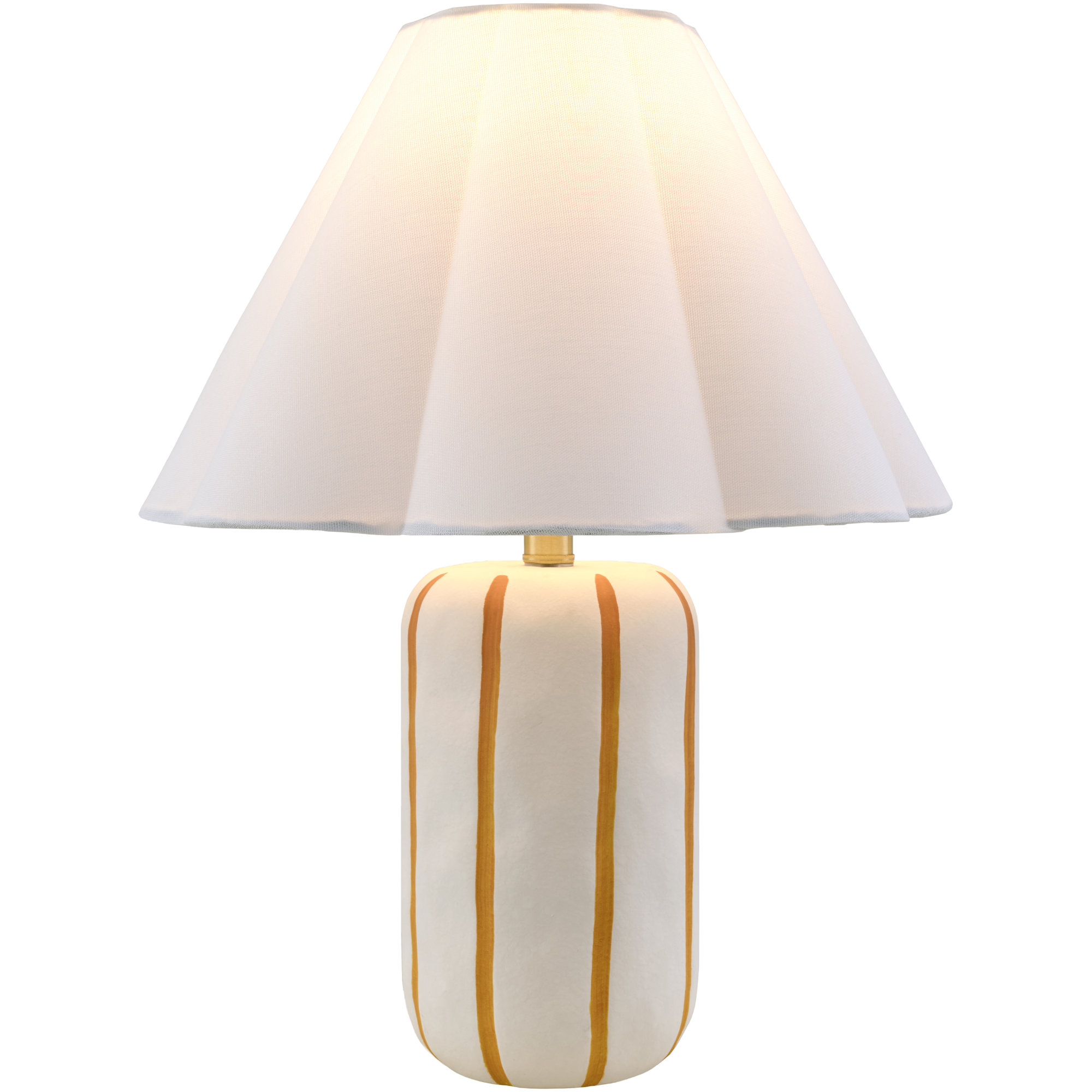 Lowrey Table Lamp, Cream, 21"H x 16"W x 16"D