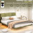 Full Size, Floating Bed Frame, 8 - Effect Led , , Pu Leather, Strong Support, Easy Assembly-990874965-990874967