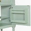 Meuble-lavabo de 36 po avec lavabo, armoire de salle de bain autoportante avec lavabo en céramique, tiroir rabattable, tablette réglable, structure en bois d'hévéa et panneaux de fibres à densité moyenne, poignées en métal, finition peinte en vert-1982757214