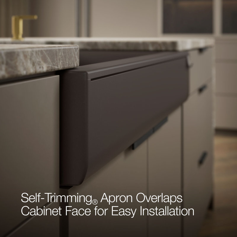 Cairn Undermount Single-Bowl Farmhouse Kitchen Sink, Matte Brown
