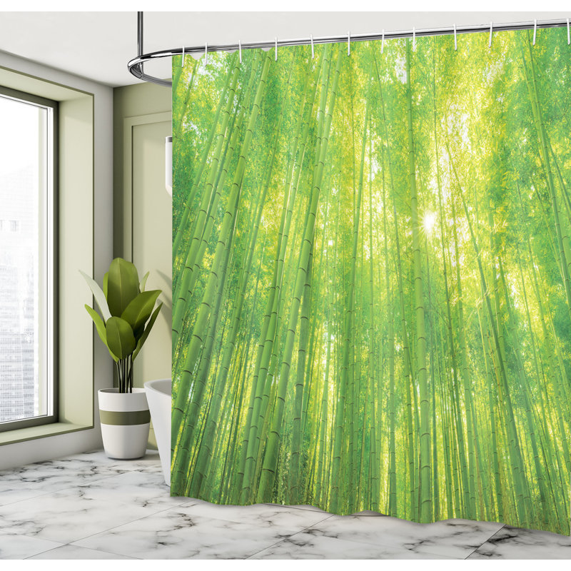 Shower Curtain with Hooks Included, 70"H x 69"W
