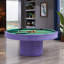 Table de billard de luxe ronde 2 en 1 avec plaque de recouvrement 62,99 po-130063173-130063176