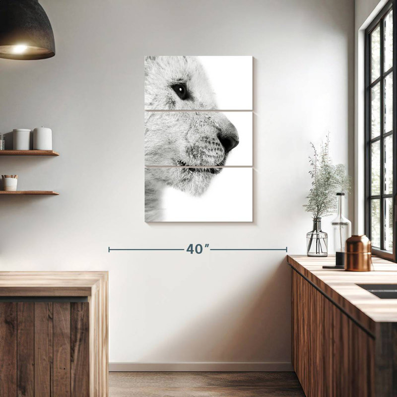 Brampt Lion Cub Profile, 38" H x 24" W