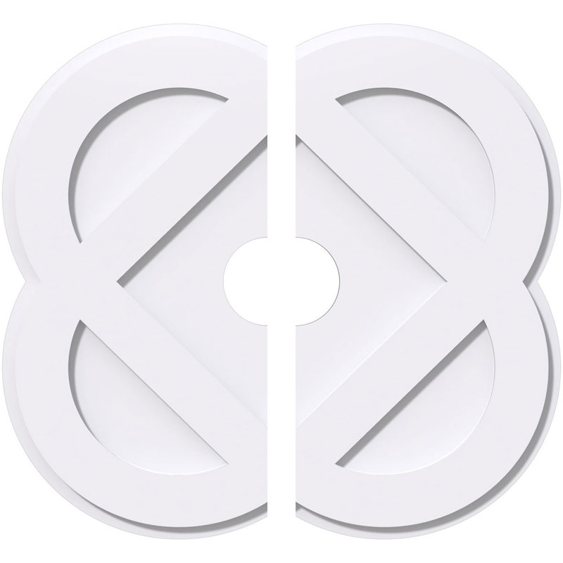 Médaillon de plafond contemporain en PVC de qualité architecturale Charlotte, H 1 po x l 36 po x P 36 po