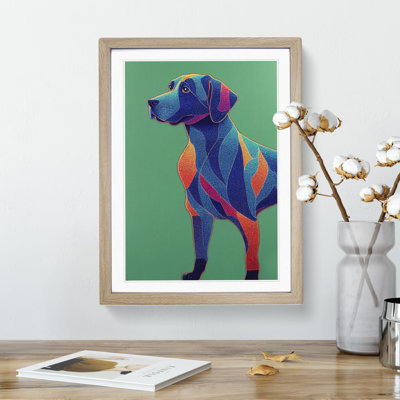 Mysterious Dog Abstract - Framed Print