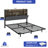 Upholstered Bookcase Storage Bed-485953030-485953035