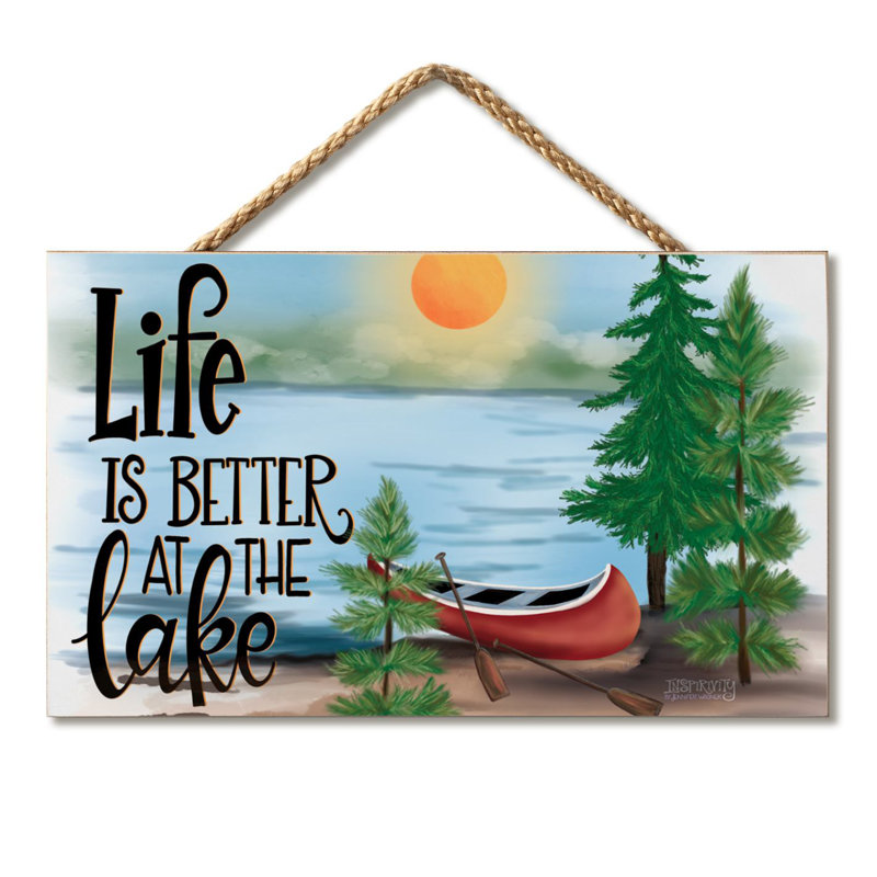 Plaque murale en bois Life Is Better