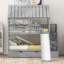 Lit superposé simple avec lit gigogne et glissade - aucun sommier nécessaire, structure en pin robuste (L 94,5 po x l 45,5 po x H 94 po)-1921453791