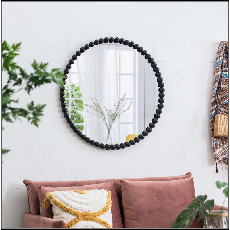 Miroir 32 "avec cadre perlé en métal