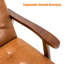 Fauteuil Mid-Century moderne en cuir artificiel touffeté de 21,65 po de large Havva-1513007544