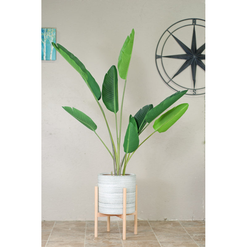 Valence Handmade Pot Planter, Gray/Natural