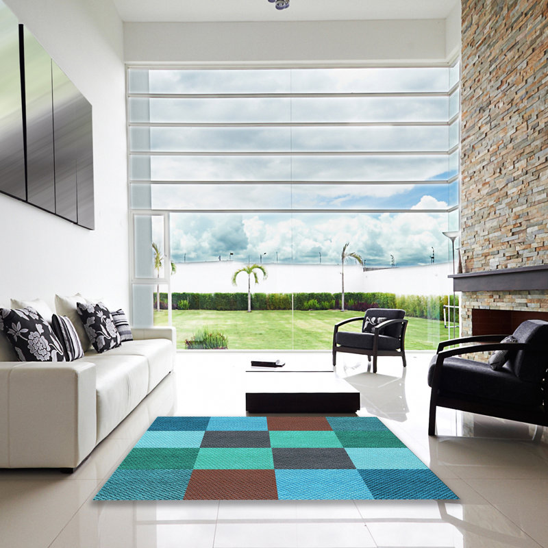 Geometric Indoor Rug, Square 6'