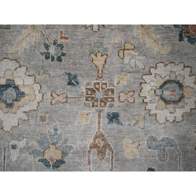 One-of-a-Kind Rectangle 12'0" X 17'10" New Age Area Rug in Grey