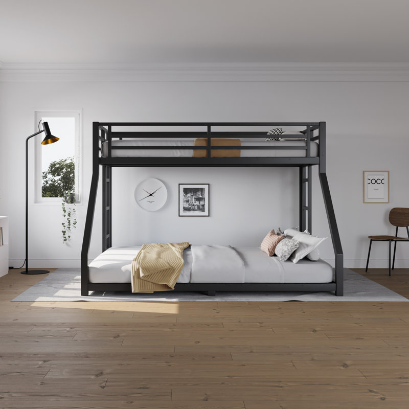 Metal Bunk Bed, Twin XL Over Queen