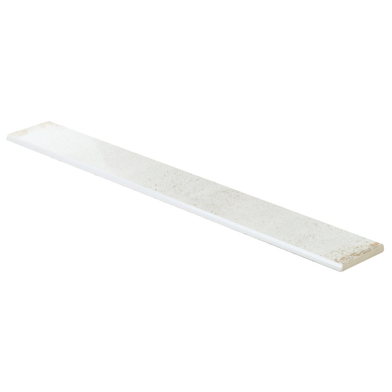 Angela Harris White Glossy Porcelain Bullnose Tile Trim 3" x 24"