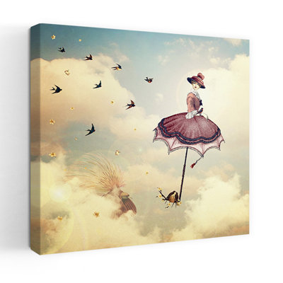 Un autre type de Mary Poppins, art urbain contemporain abstrait
