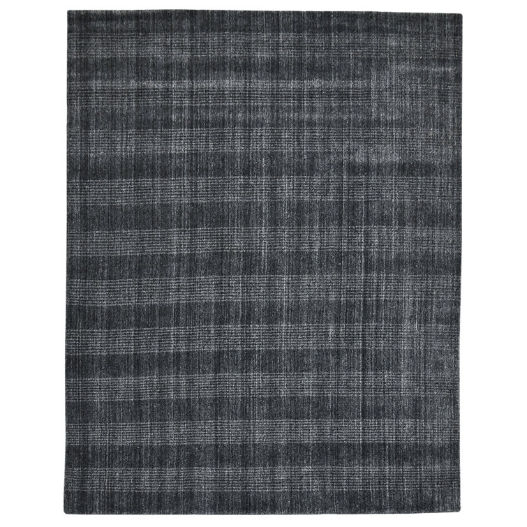 Brackettville Wool Plaid Handwoven Area Rug