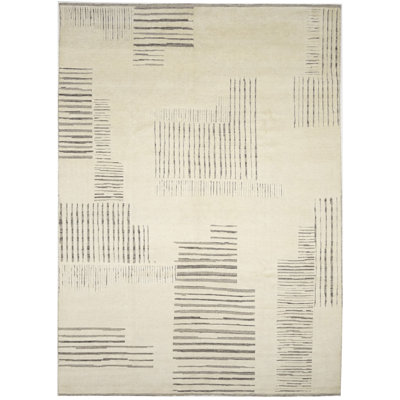 Multicolored Abstract Handmade 9'9" x 13'5" Modern Oriental Rug