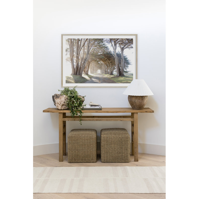 Koukila Linen Striped Area Rug in Beige, Rectangle 6'3" x 9'