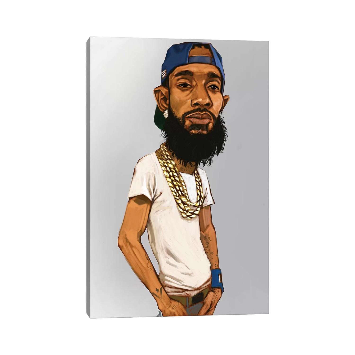 Nipsey Hussle by Evan Williams - Wrapped Canvas Painting Print East Urban Home Size: 18 H x 12 W x 1.5 D