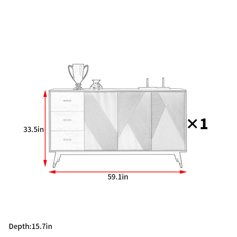 Nordic Simple Sideboard
