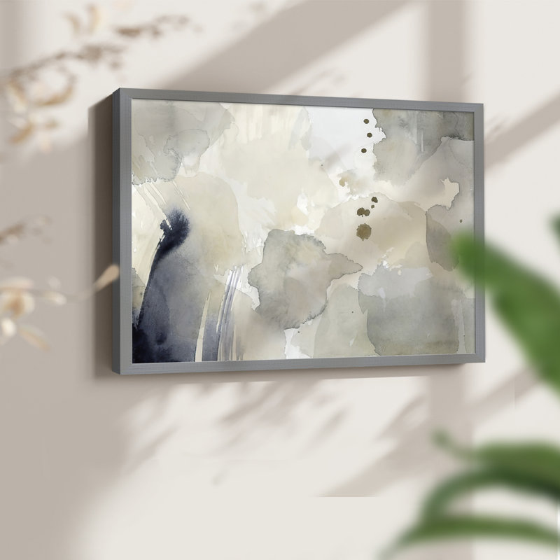 Dried Bergamot in Mist IV -Framed Print - Restickable, Grey, 16" H x 20" W
