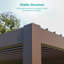 Pergola d'extérieur en aluminium à double couche avec toit ajustable-108218760