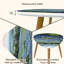 Ensemble de 2 tables basses gigognes triangulaires bleu bonnets texas bluebonnets