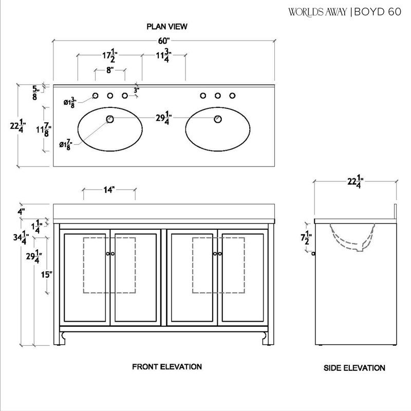 Boyd 60'' W Double Vanity