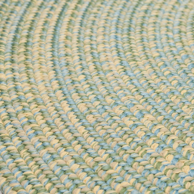 Tapis intérieur / extérieur rond en polypropylène tressé à la machine Liorah, Rond 12 pi
