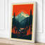 Mountain at Dusk Retro - Wrapped Canvas-131761945-131761951