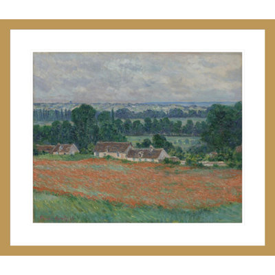 «Field of Poppies Giverny» par Claude Monet, impression giclée encadrée