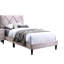 Mobilier de chambre double, lit en velours rose avec tête de lit réglable moderne et tête de lit, rembourrage en mousse pour une bonne nuit de sommeil-1025870540-1025870541